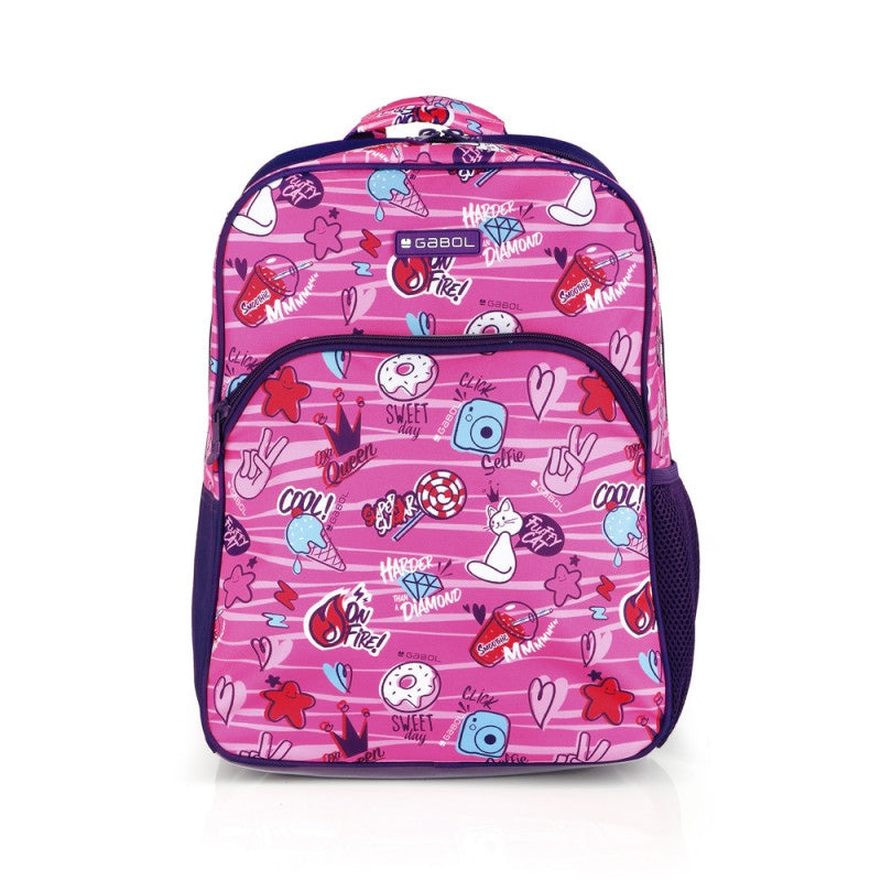 Gabol, Sticker Backpack 30X40X12Cm #234102/2024 Fuchsia, Available in Different Sizes
