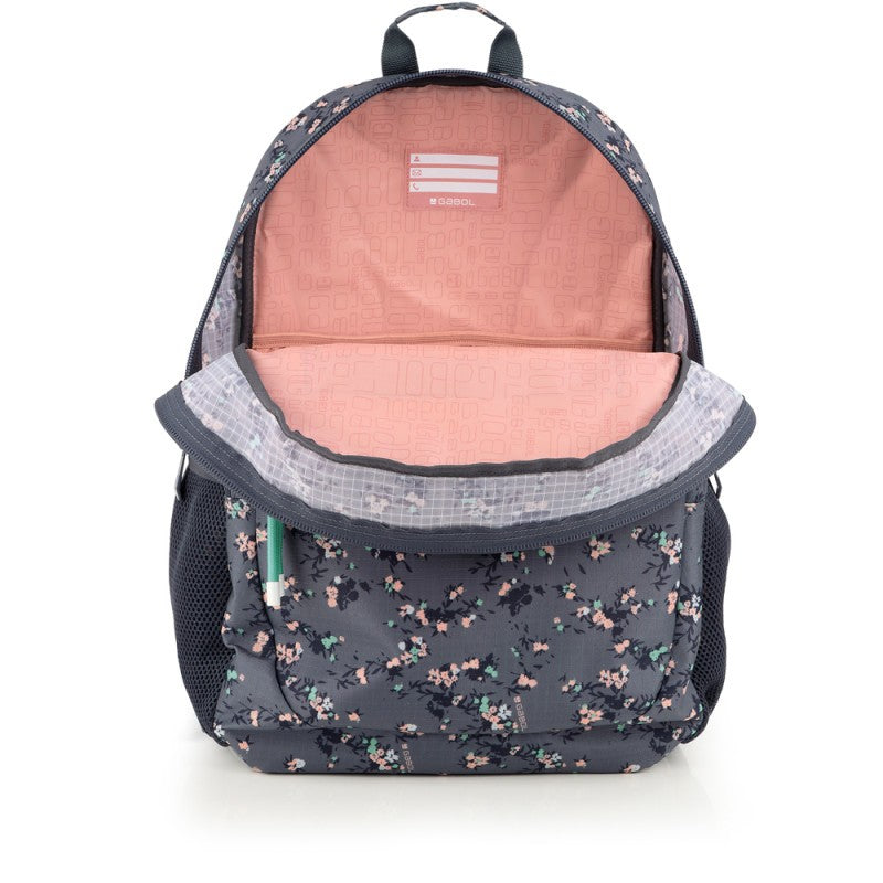 Gabol, School Backpack 2 Parts Secret 34x46x20cm#238096/2026 Grey.
