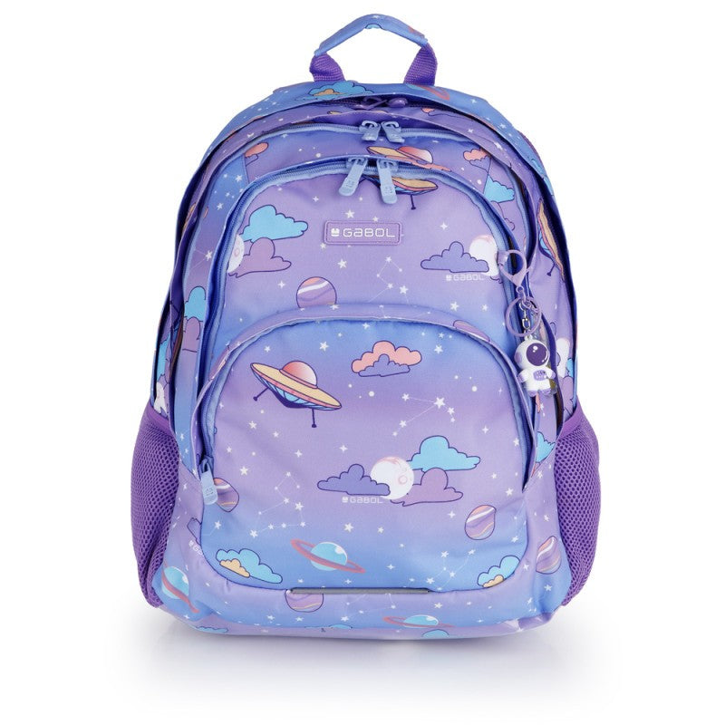 Gabol, School Backpack 3 Parts Cosmos 32x44x18cm#237440/2026 Light Purple.