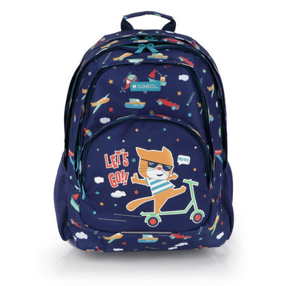 Gabol, School Backpack 3 Parts Speedy 32x44x18cm#238240/2026 Navy blue.
