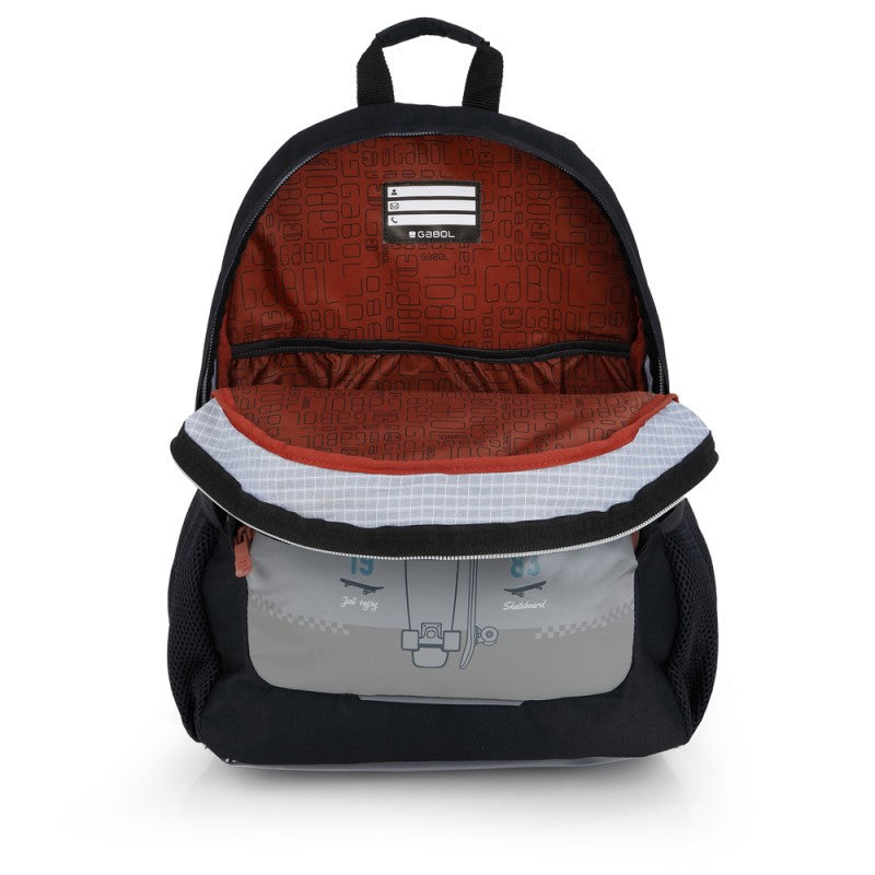 Gabol, School Backpack 3 Parts Trick 32x44x18cm#238540/2026 Grey-Black.