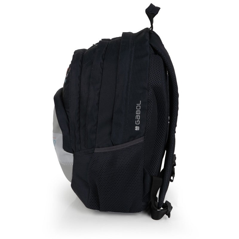 Gabol, School Backpack 3 Parts Trick 32x44x18cm#238540/2026 Grey-Black.