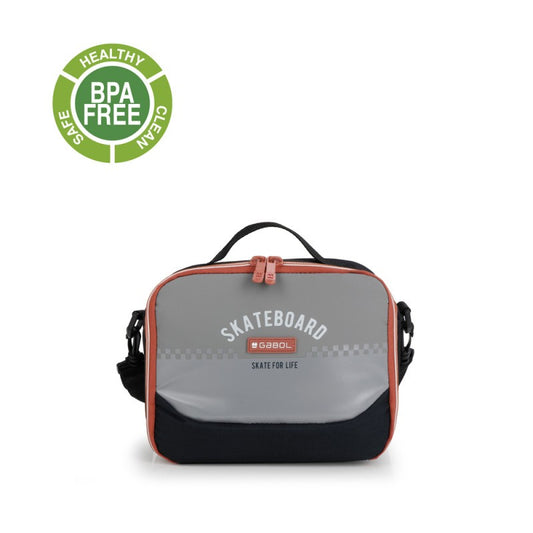 Gabol, School Thermal Lunch Bag 1 Parts Trick 23x18x14cm#238573/2026 Grey-Black.