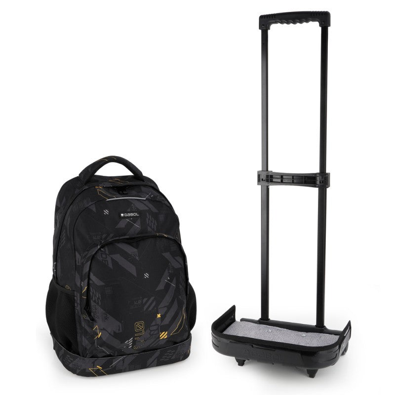 Gabol, School Detachable Trolley Backpack Byte 34x46x20cm#238684/2026 Black.