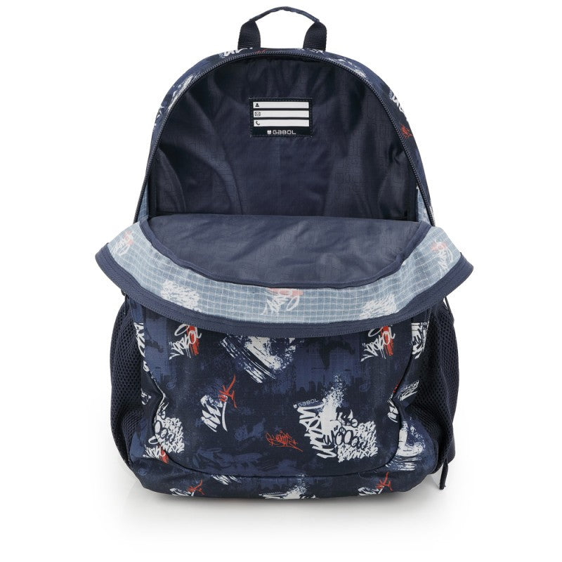 Gabol, School Backpack 2 Parts Dash 34x46x20cm#238796/2026 Navy Blue.
