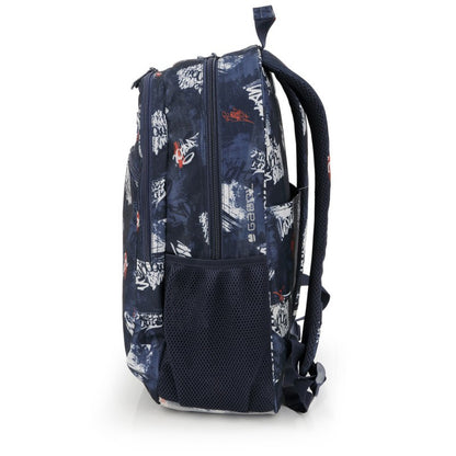 Gabol, School Backpack 2 Parts Dash 34x46x20cm#238796/2026 Navy Blue.