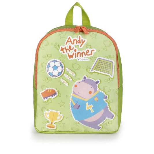 Gabol, School Backpack Small 1 Part Andy Staff 25x31x11cm#237362/2026 Green.