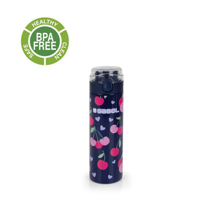Gabol, School Stainless Steel Bottle Sweet 6.5x22.5x6.5cm 600ML#237552/2026 Navy Blue.