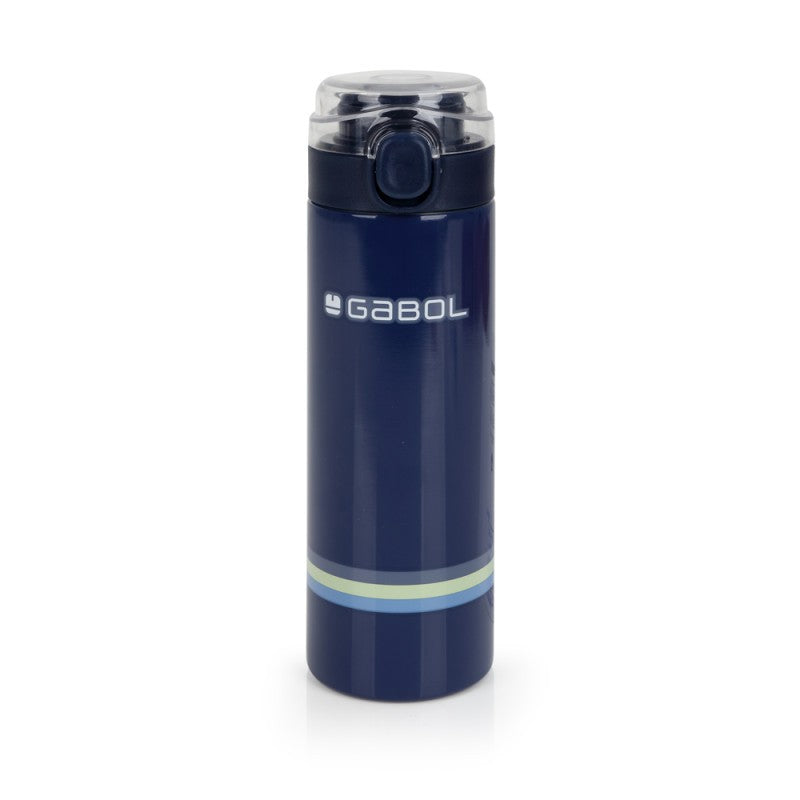 Gabol, School Stainless Steel Bottle Whisper 6.5x22.5x6.5cm 600ML #238152/2026 Navy blue