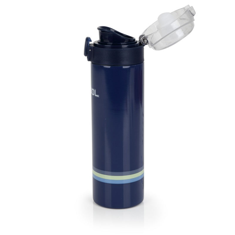 Gabol, School Stainless Steel Bottle Whisper 6.5x22.5x6.5cm 600ML #238152/2026 Navy blue