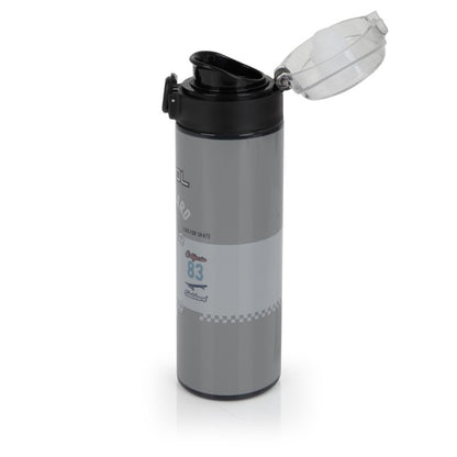 Gabol, School Stainless Steel Bottle Trick 6.5x22.5x6.5cm 600ML#238552/2026 Grey-Black.