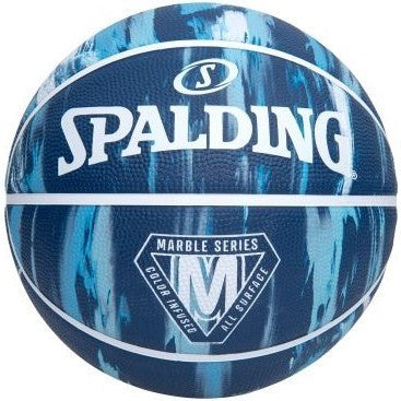 Spalding, Marble Series Navy/Light Blue Outdoor Basketball - Size 7