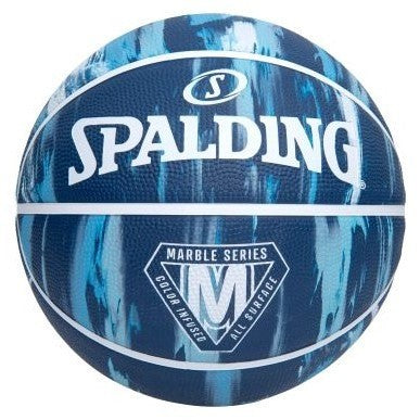Spalding, Marble Series Navy/Light Blue Outdoor Basketball - Size 6