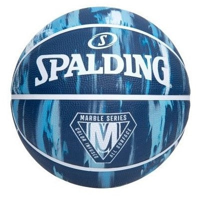 Spalding, Marble Series Navy/Light Blue Outdoor Basketball - Size 5