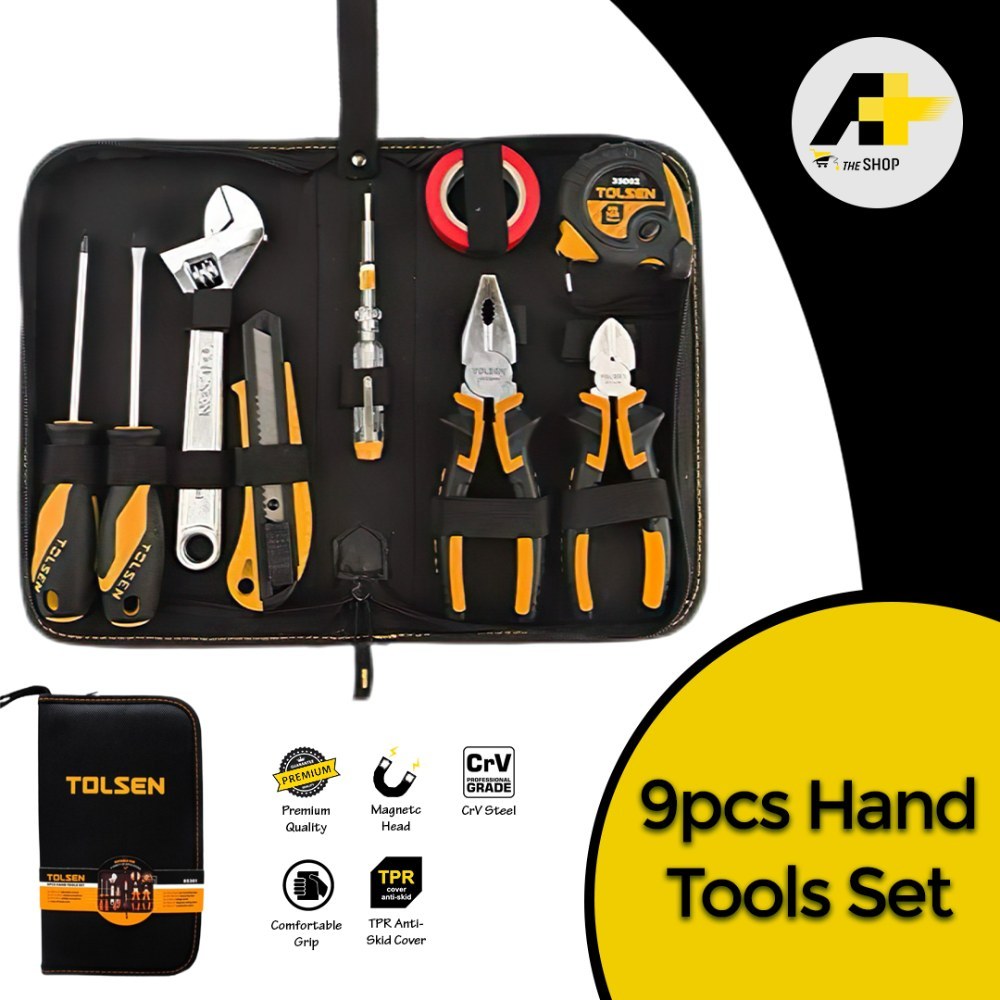 Tolsen, 9 Pieces Hand Tools Set