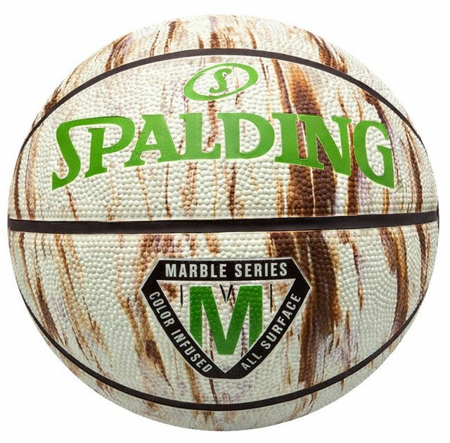 Spalding, Marble Mint/ Choc/ Emerald Outdoor Basketball - Size 5
