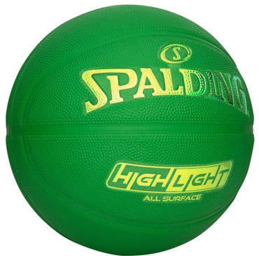 Spalding, Highlight Color Rush Green Outdoor Basketball - Size 7