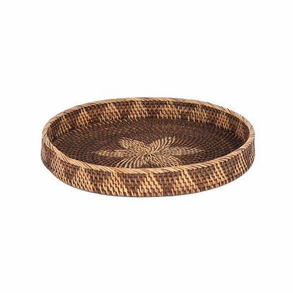 Karaca Home Antique Bohemian Rattan Tray 40 cm, 300.21.02.0116
