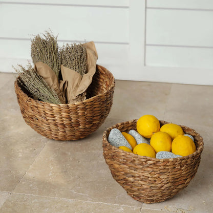 Karaca Home Lora Boho Style Wicker Round Basket 40 cm, 300.21.02.0119