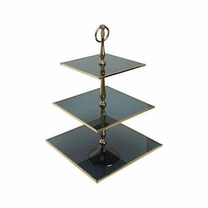 Karaca Home Line Glass Decorative 3-Tier Cake Stand 25 cm, 300.21.02.0759
