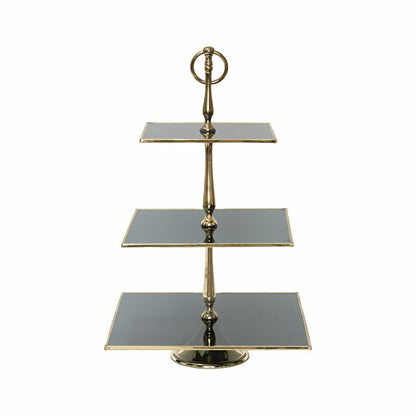 Karaca Home Line Glass Decorative 3-Tier Cake Stand 25 cm, 300.21.02.0759