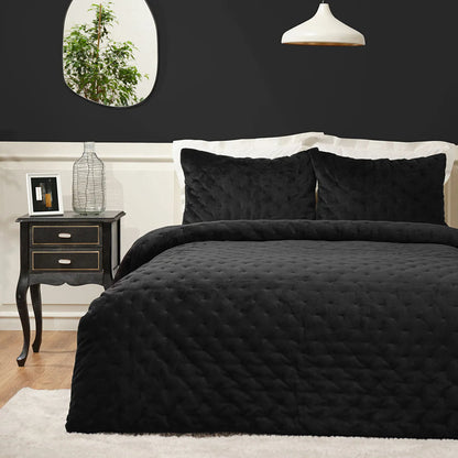 Karaca Home Tiana Chester Black Double Bedspread, 200.21.01.0166