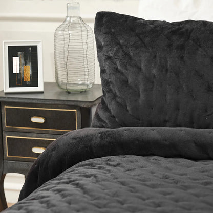 Karaca Home Tiana Chester Black Double Bedspread, 200.21.01.0166