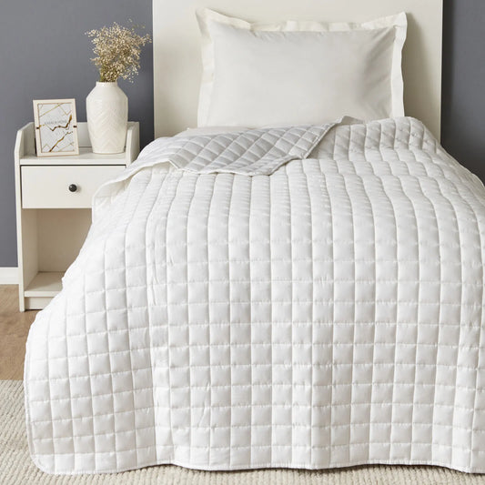Karaca Home Heavy Glass Sphere Patterned Satin Double Duvet 140 x 200 cm - White, 200.21.01.0304