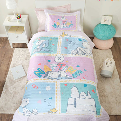 Karaca Home Peanuts Nap Time Single Bedspread Set – Lilac, 203.01.01.0056