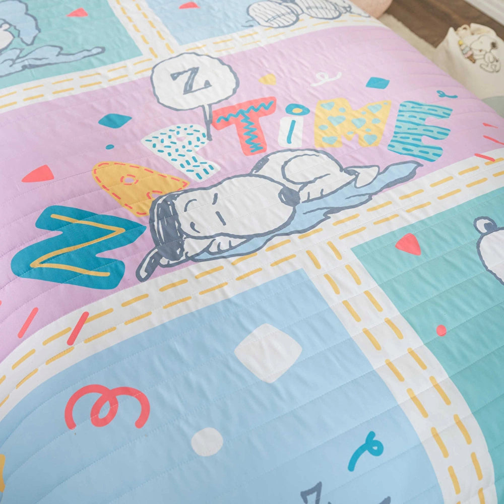 Karaca Home Peanuts Nap Time Single Bedspread Set – Lilac, 203.01.01.0056