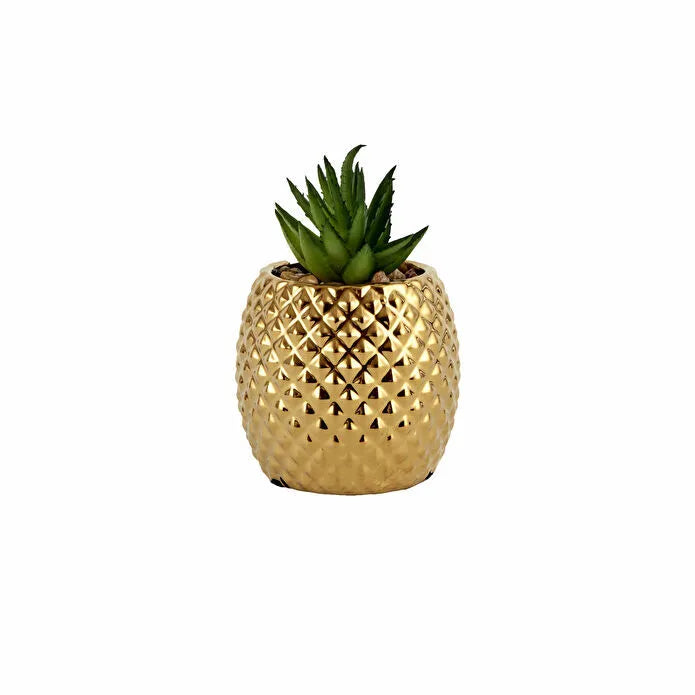 Karaca Home Lesley Gold Decorative Planter, 300.23.01.0533