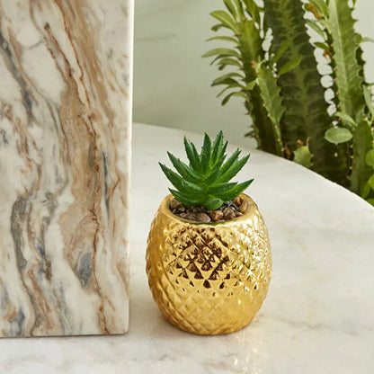 Karaca Home Lesley Gold Decorative Planter, 300.23.01.0533