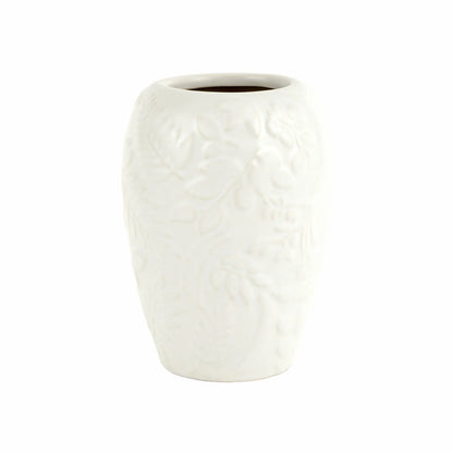 Karaca Home Madelyn Cylindrical White Vase 17 cm, 300.23.01.0545
