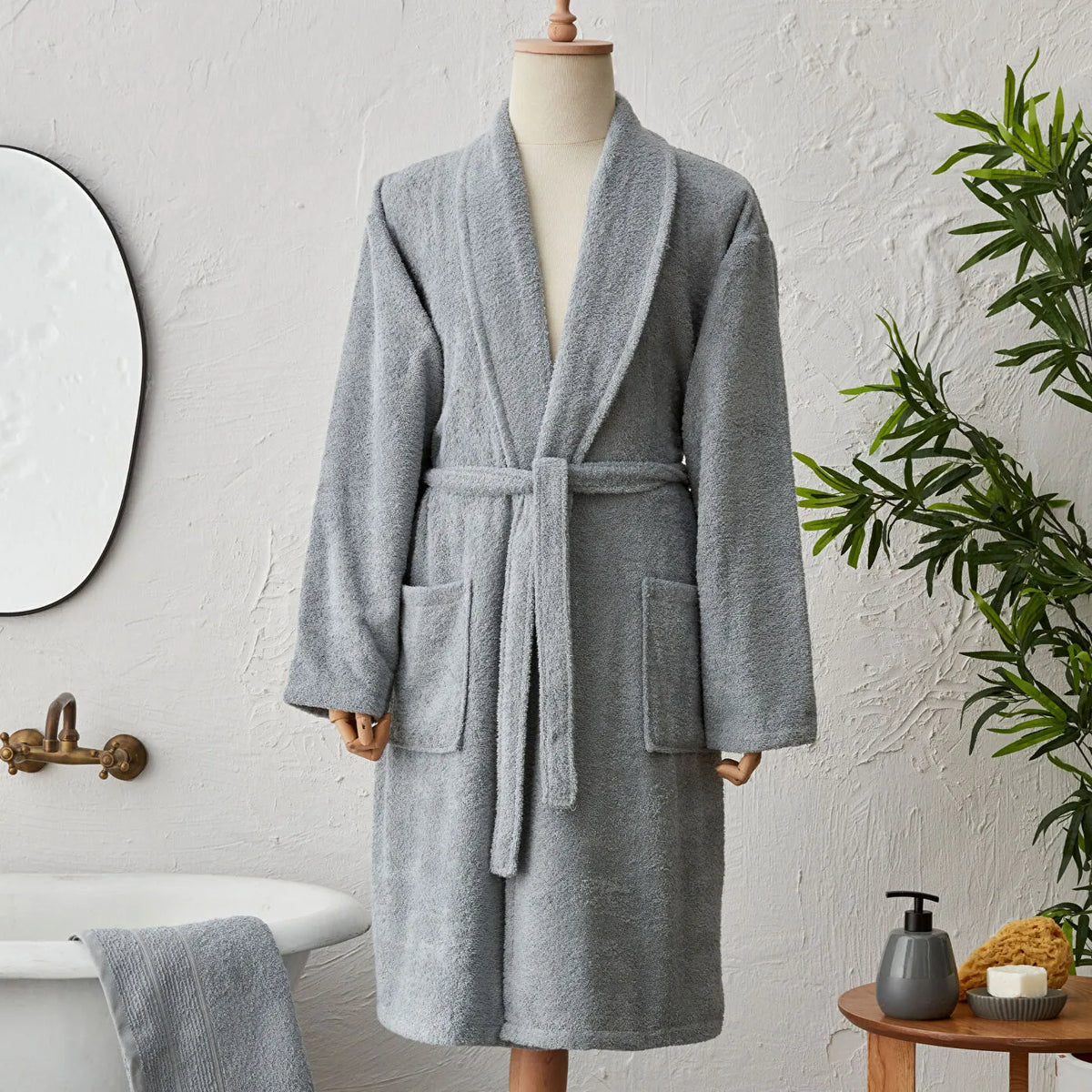 Karaca Home Lottie 100% Cotton Bathrobe Set - XL/XXL