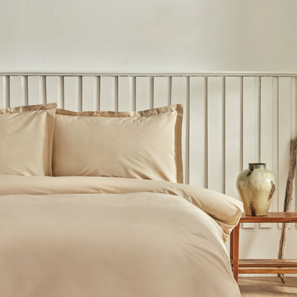 Karaca Home Cool Touch Stripe Double Duvet Cover Set 200x220 cm - Beige, 200.22.14.0327