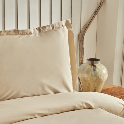 Karaca Home Cool Touch Stripe Double Duvet Cover Set 200x220 cm - Beige, 200.22.14.0327