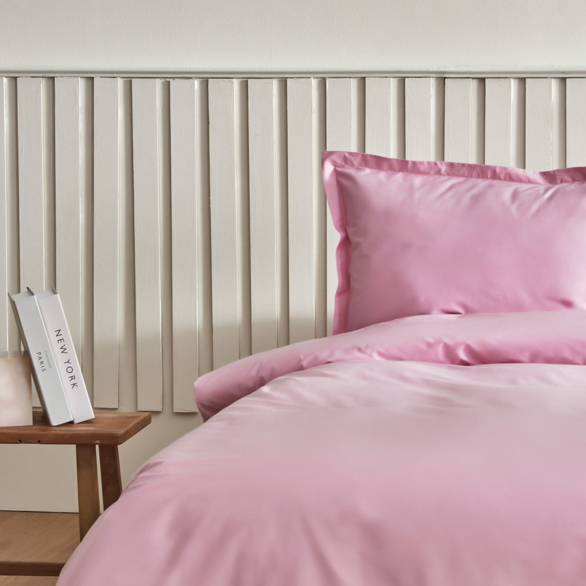 Karaca Home Cool Touch Stripe Double Duvet Cover Set 200 x 220 cm – Pink, 200.22.14.0329