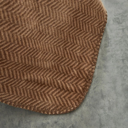 Karaca Home Sandra Double Herringbone Patterned Cotton Blanket - Beige, 200 x 220 cm, 200.22.05.0149