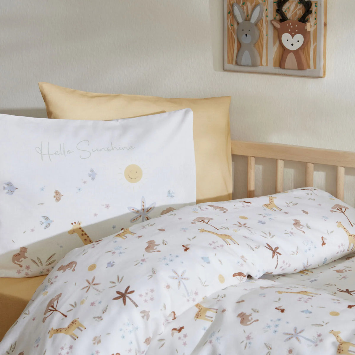 Karaca Home Baby Sunshine 100% Cotton Baby Duvet Cover Set, 200.22.11.0215