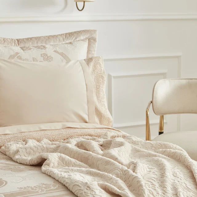 Karaca Home Valeria Queen 8-Piece Bedding Set - Gold, 200.22.04.0247