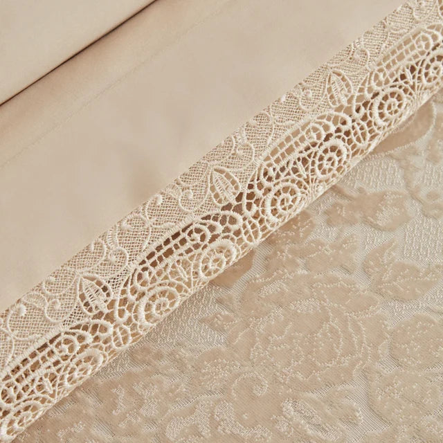 Karaca Home Valeria Queen 8-Piece Bedding Set - Gold, 200.22.04.0247