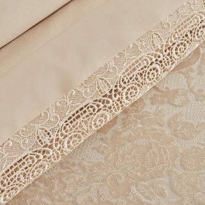 Karaca Home Valeria Queen 8-Piece Bedding Set - Gold, 200.22.04.0247