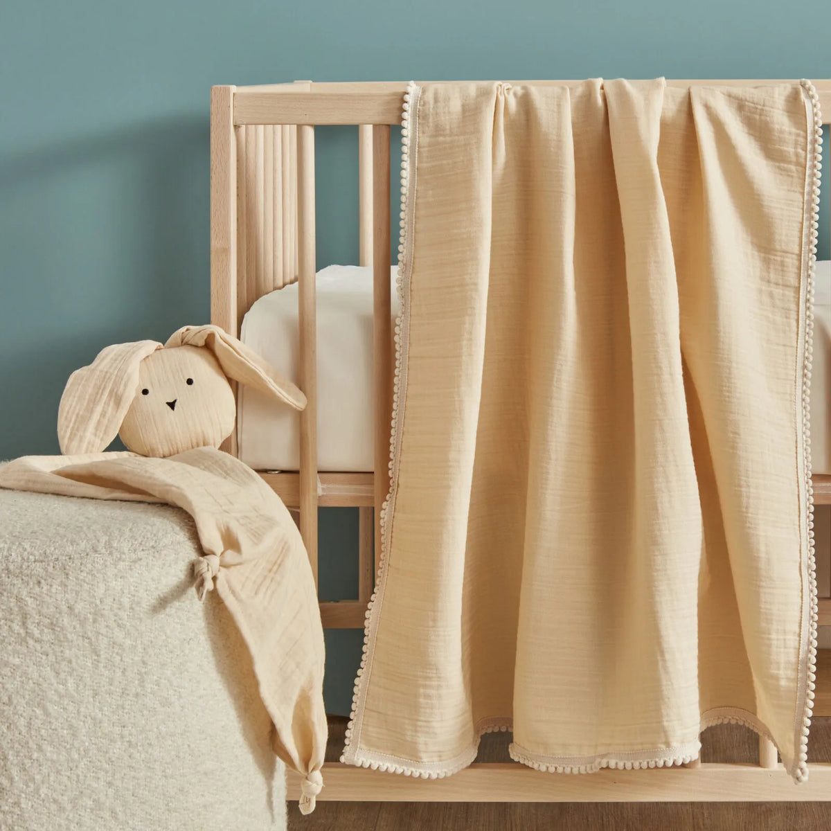 Karaca Home Baby Little Bunny 100% Cotton Muslin Playmate Set, 200.22.12.0084