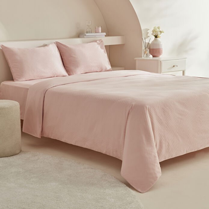 Karaca Home Sion 100% Cotton Jacquard Satin King Size Duvet Cover Set