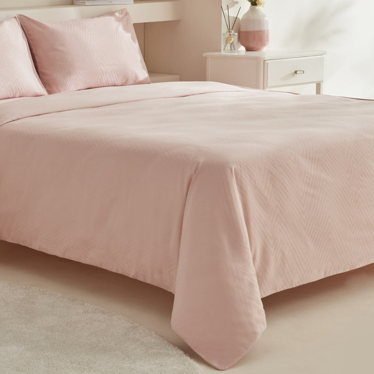 Karaca Home Sion 100% Cotton Jacquard Satin King Size Duvet Cover Set