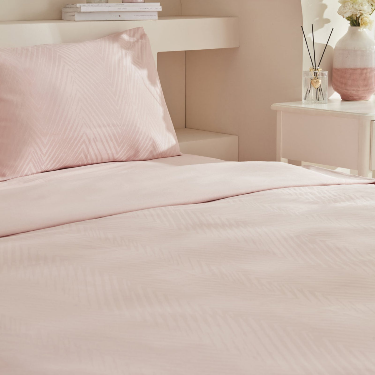 Karaca Home Sion 100% Cotton Jacquard Satin King Size Duvet Cover Set