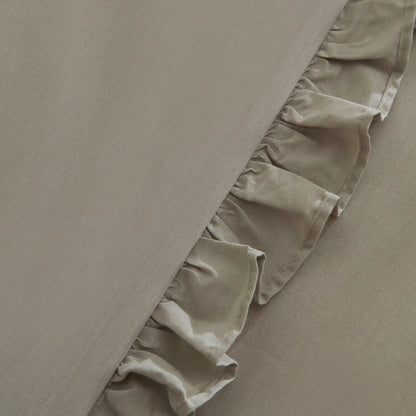 Karaca Home Pure Ruffle 100% Cotton King Size Duvet Cover Set – Sage, 200.22.05.0299