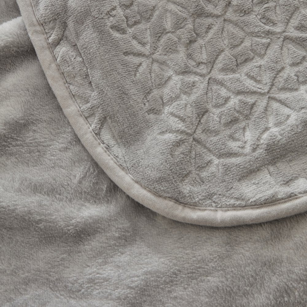 Karaca Home Blair Double Embossed Blanket 200 × 220 cm – Grey, 200.22.05.0304
