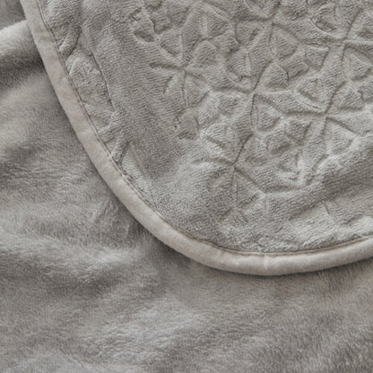 Karaca Home Blair Double Embossed Blanket 200 × 220 cm – Grey, 200.22.05.0304