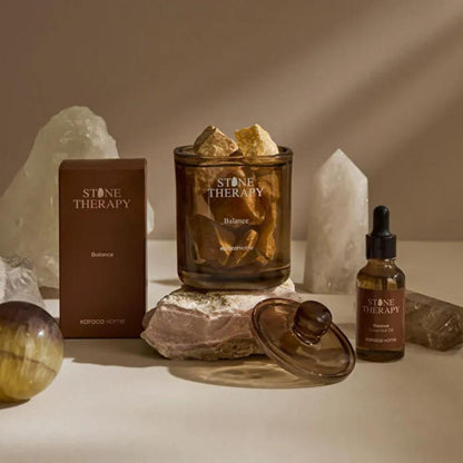 Karaca Home Stone Therapy Crystal Scent Stone Set - Balance | Herbal Aromatherapy Diffuser, 8680214360583